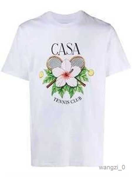 

Men's T-shirts Csablanca 23ss Casa Way t Shirt Tennis Racket Bouquet Letter Print Tees Casual Round Neck Men and Women Short Sleeved Tshirt8986233 7 6ZHZ, 07