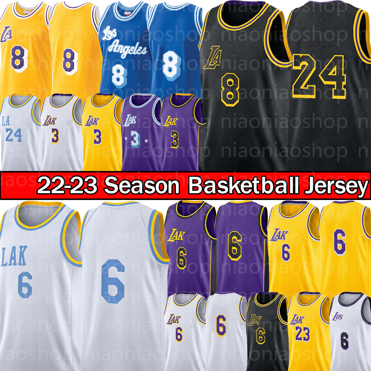 

''laKers''Embroidered 6 jaMes 23 Lebron Basketball Jersey Anthony 3 Davis 8 24 Mens brYant Yellow Purple Los City Angele Mamba Kids Jerseys 2022 2023 Youth nBa''Shirt, With logo jersey