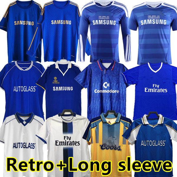 

CFC 1999 Retro Soccer Jerseys Lampard Torres Drogba 01 03 08 09 Football Shirts Camiseta WISE finals 2011 12 13 89 91 95 97 99 TERRY ROBBEN GULLIT Long sleeve Soccer Jerse, 03 away