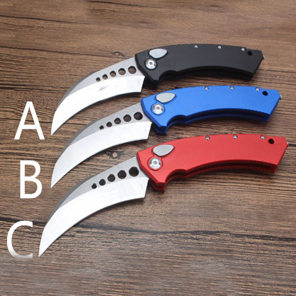 

US Italian Style Single Action Folding Automatic Knife 3 Styles D2 Blade Camping Survival Outdoor EDC Self Defense Hunting Auto Knives BM 9400 3400 9600 Godfather 920