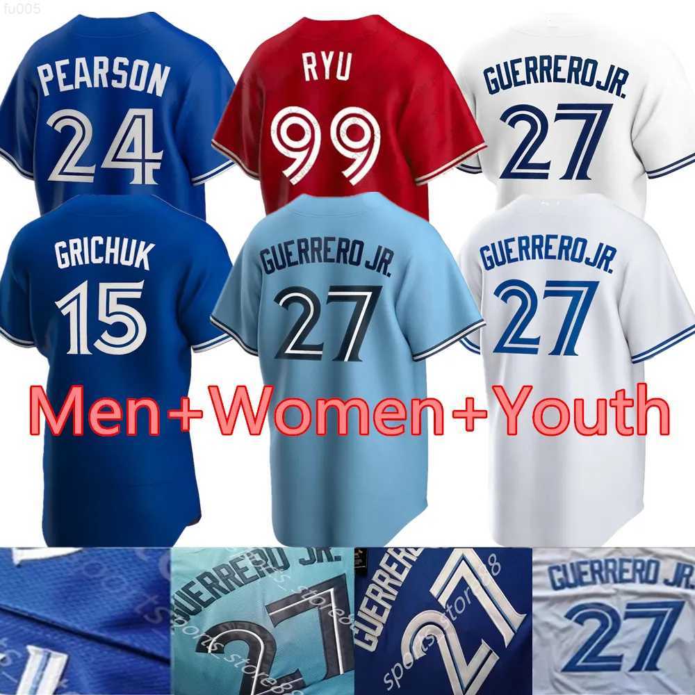 

Blue Jays Men Women Youth Toronto Baseball Jersey 4 George Springer 11 Bo Bichette 26 Chapman 27 Vladimir Guerrero Jr. 8 Cavan Biggio 13 Brandon Belt, Colour
