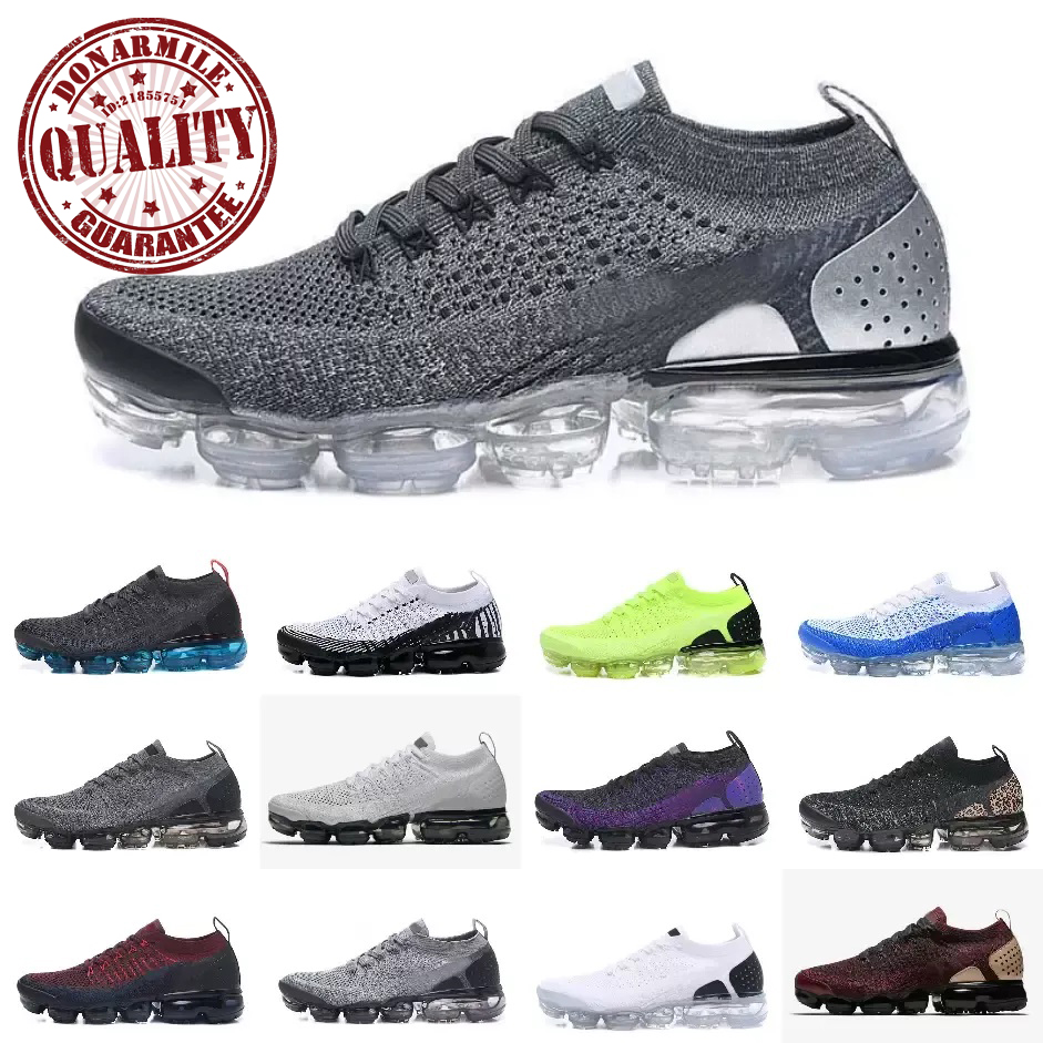 

Vapores Max Grey Silver Running Shoes Fly Knit Mens 2.0 3.0 maxs Safari Leopard print CNY Black Orange Iron Red Cream Blue pink Night Purple Women Designer Sports Sneaker, A-b033