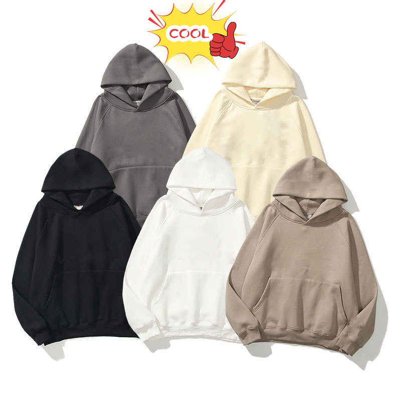 

Warm Hooded Hoodies Mens Womens Fashion Streetwear Pullover Sweatshirts Loose Hoody Lovers Tops Clothing S-3XL, Khaki-thin