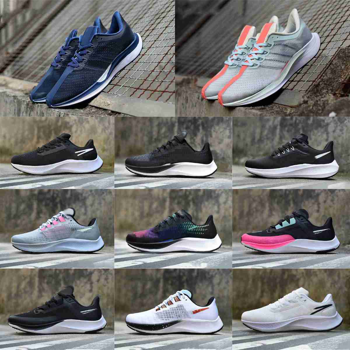 

Train Air ZOOM PEGASUS 37 Casual Shoes Men Women Max 38 39 LE Midnight Black Navy Chlorine Blue Ribbon Wolf Grey Greedy Be True Triple White Designer Jogging Sneakers S1, Z0011