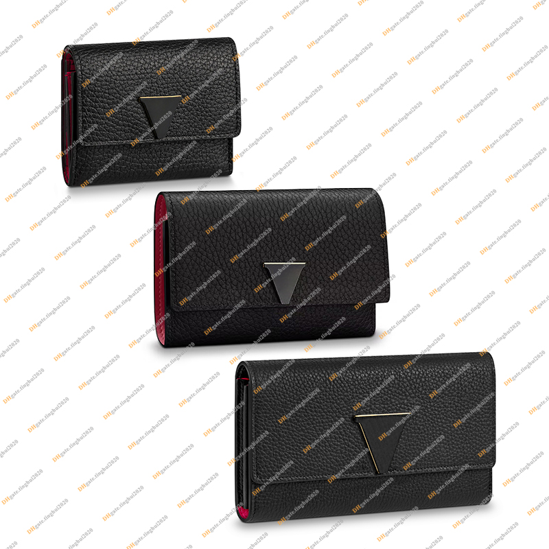 

Ladies Fashion Casual Designer Luxury Capucines Wallet Coin Purse Credit Card Holders Key Pouch TOP Mirror Quality M68587 M61248 M62157 3 Size Business, 10cm black / with dust bag & box