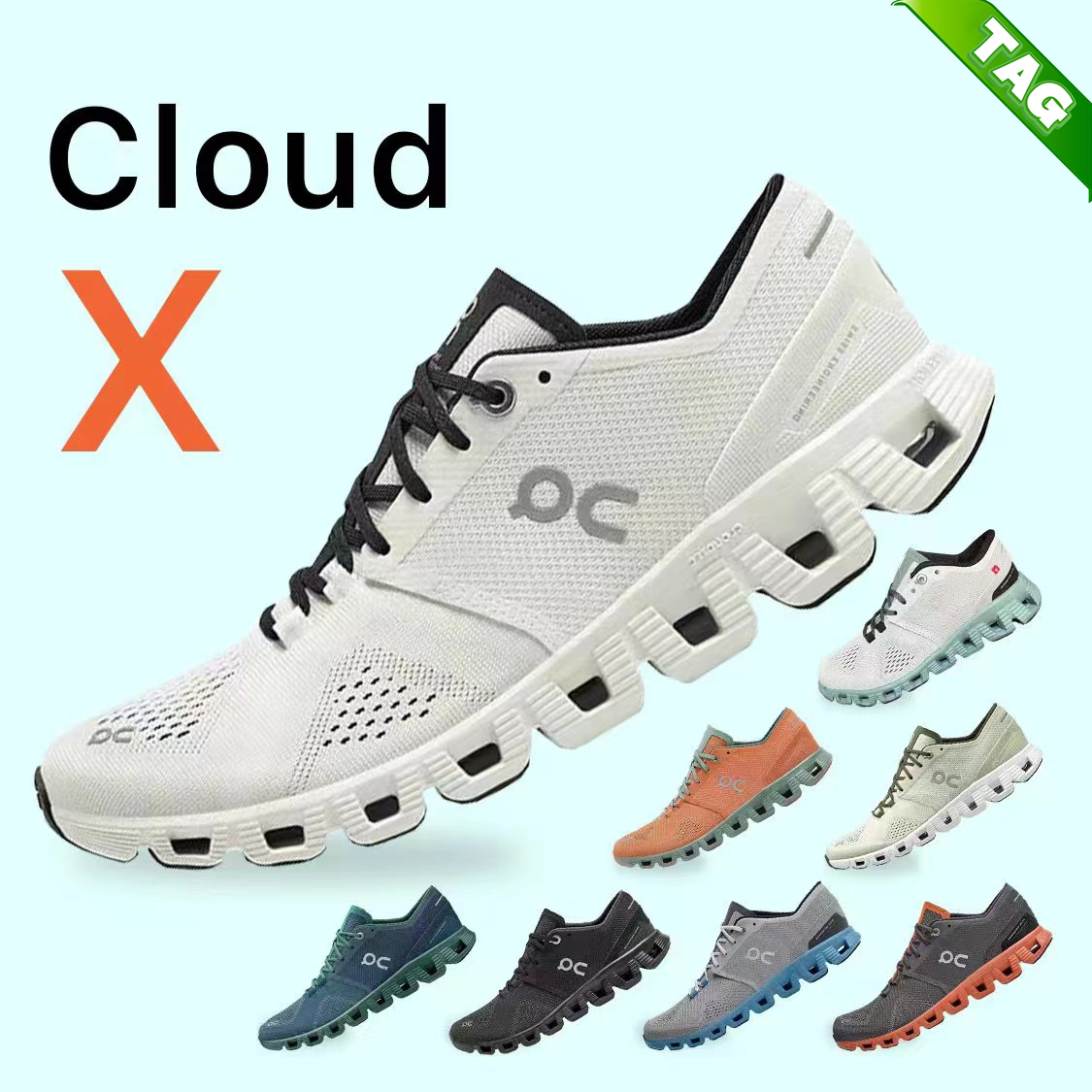 

Designer Running Shoes On Runnings Cloud X Federer New Lightweight Shock Absorbing sneaker Men Women Workout Cross Training Shoe Cushion black white Aloe Sneakers, Rust red