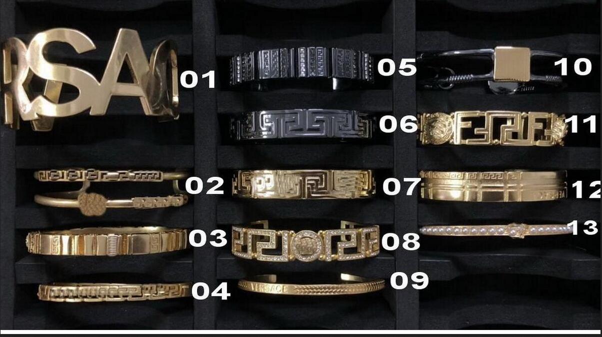 

Fashion Designed Cool Bracelets Hiphop Rock Bangle Banshee Medusa Head Portrait 18K Gold Plated Designer Jewelry 20 Style Choose vs