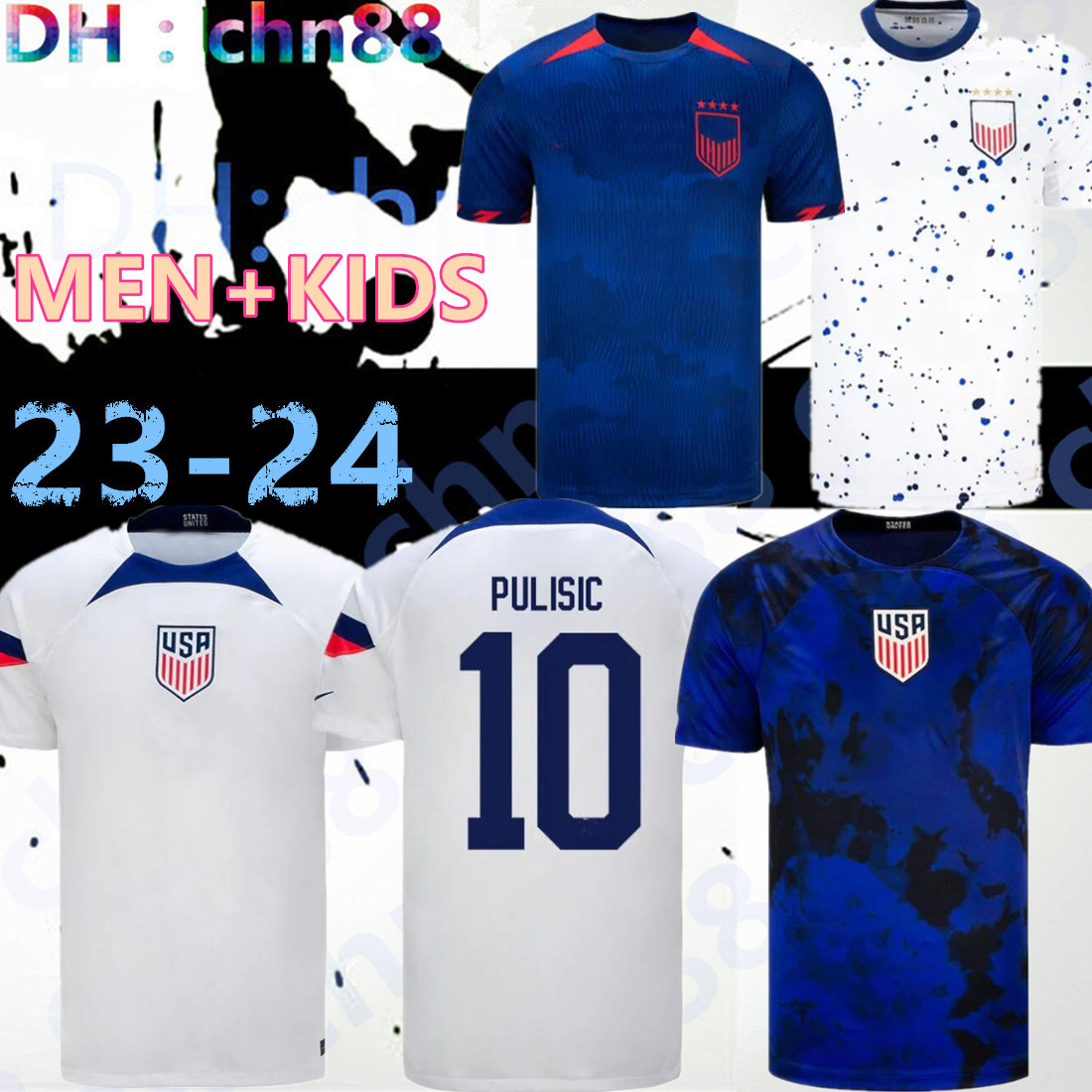 

2023 PULISIC MCKENNIE Soccer Jersey ERTZ ALTIDORE PRESS WOOD MORGAN LLOYD 22 23 America Football Shirt United States Camisetas USA USMNT LLETGET women Kids Uniform, 2022 home