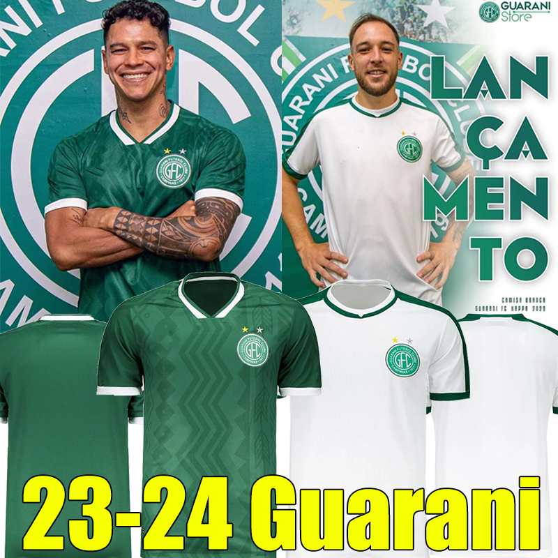

2023 Guarani Futebol Clube Soccer Jerseys 23/24 Mendes Eric Rondinelly Nasario Elias Fumagalli Lenon 2024 home green away white football shirt uniforms, Gualani 23-24 home