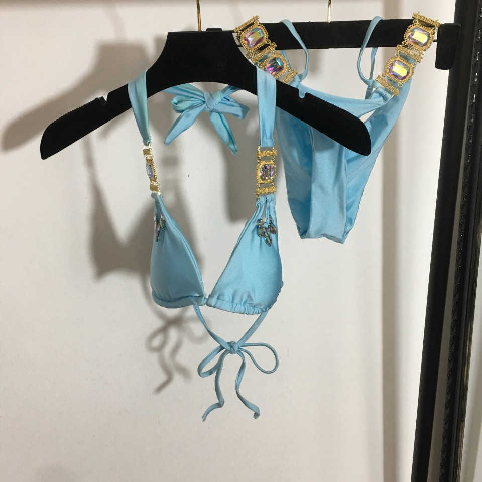 

23ss bathing suit Womens Swimwear designer bikini Luxury Bikini Split Swimsuit set jewel studded Suspender Underwear Thong Briefs women clothes