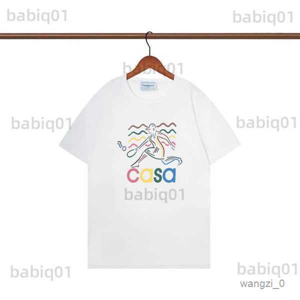 

Men's T-shirts 2023 Rainbow Ripple Print Casablanca Tennis Club t Shirt Men Women Best Quality Colorful Graphic Hawaii Casa Short Sleeve T230321 9 0P71, 14