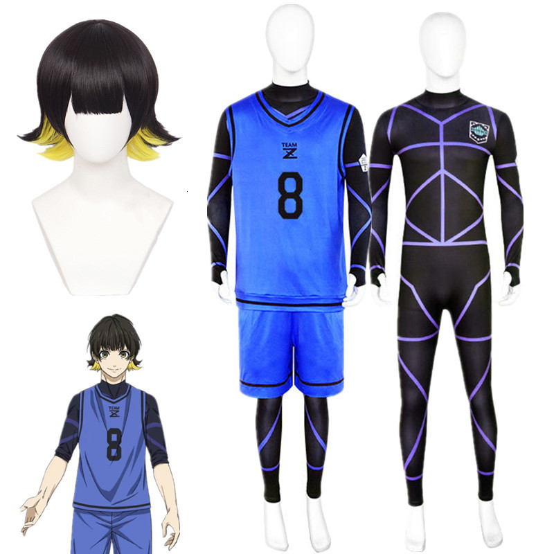 

Theme Costume Anime Blue Lock Bachira Meguru role-playing costume football jersey sportswear uniform Halloween Christmas party costume 230404, A1 1