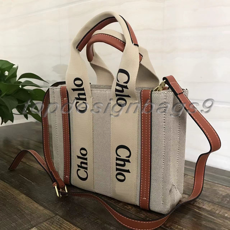 

New Designer Tote Bag For Women Men Top Quality Canvas and Leather Luxury Handbags With Strap Shoulder Crossbody Bags Chlo Fashion Totes Bags, No.4