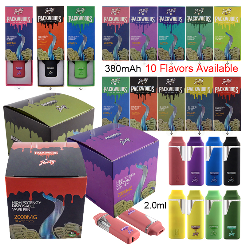 

Packwoods Runty Runtz Disposable Vape Pens 2.0ml 1.0ml Rechargeable E Cigarettes Empty 380mAh Battery Starter Kit 1ml 2ml Vapes 1 Grams 2 Gram Thick Oil Pod Dab Pen