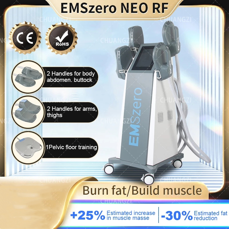 

Hi-Emt Neo DLS-EMSlim New 13 Tesla EMSZERO Machine With 4 Neo Handles And Optional Pelvic Stimulation Pads CE Certification