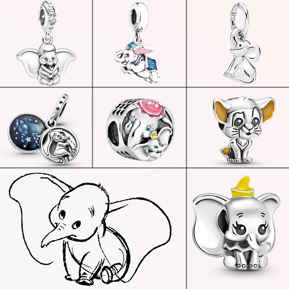 

925 silver Fit Pandora Original charms DIY Pendant women Bracelets beads Dumbo Charm