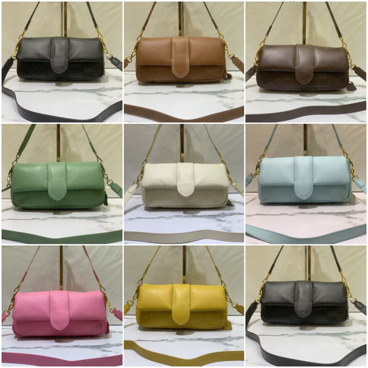 

Fashion Designer Crossbody Bags 9 Colors Plain Handheld Lipstick Bag With Dust Opp Bag 20cm, #6 blue