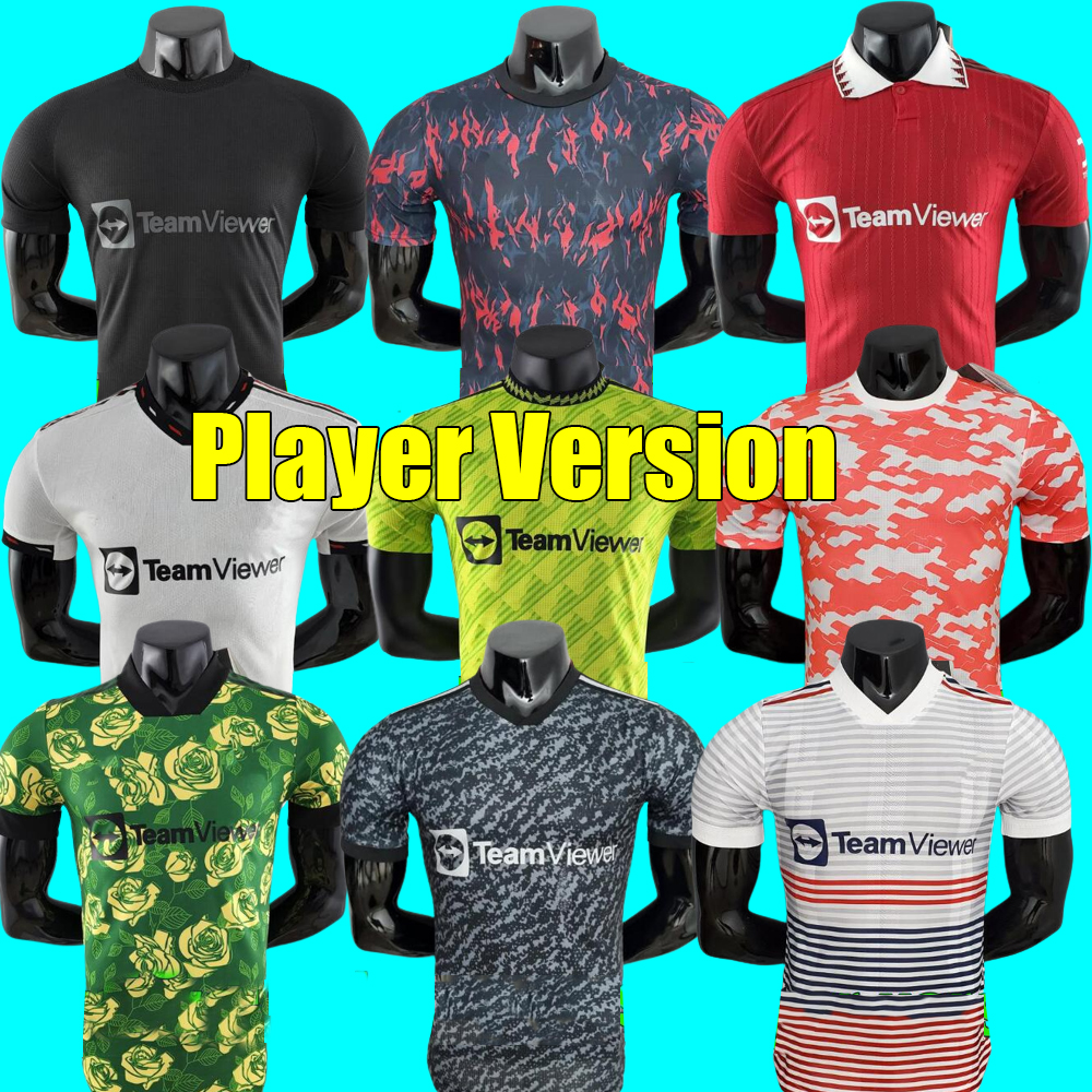 

22 23 Player version soccer jerseys SANCHO PLAYER #7 Fans MANS UTDS FERNANDES MANCHESTERS SHEW RASHFORD GREENWOOD football top shirt 2022 2023