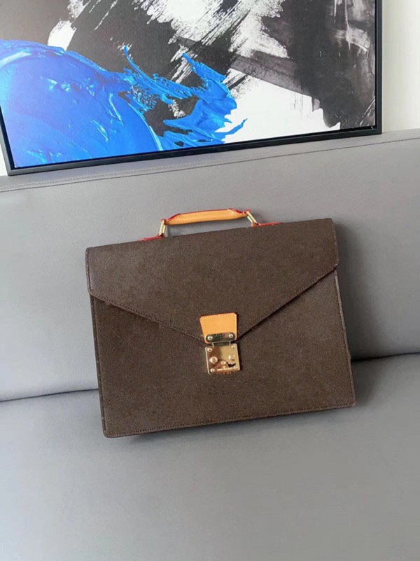 

Designer Tote Bag Business Tote Handbag Concorde Casual Clutch Handbag Men and Women Computer Bag Briefcases Bag Fashion Large Bag Flower Printed, Brown