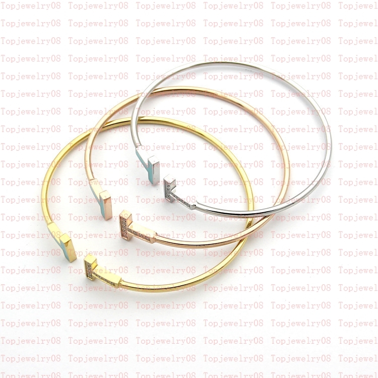 

Designer gold Bangle women's stainless steel pink drip oil frosted bracelet men's fashion luxury jewelry Valentine's Day jewelry wholesale with box