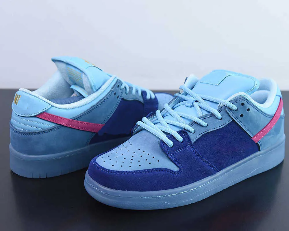 

2023 basketball Shoes Jewels Duks Low Skateboard shoes Deep Royal Blue/Active Pink-Blue Chill Running Shoe Outdoor Sports Sneakers With Box
