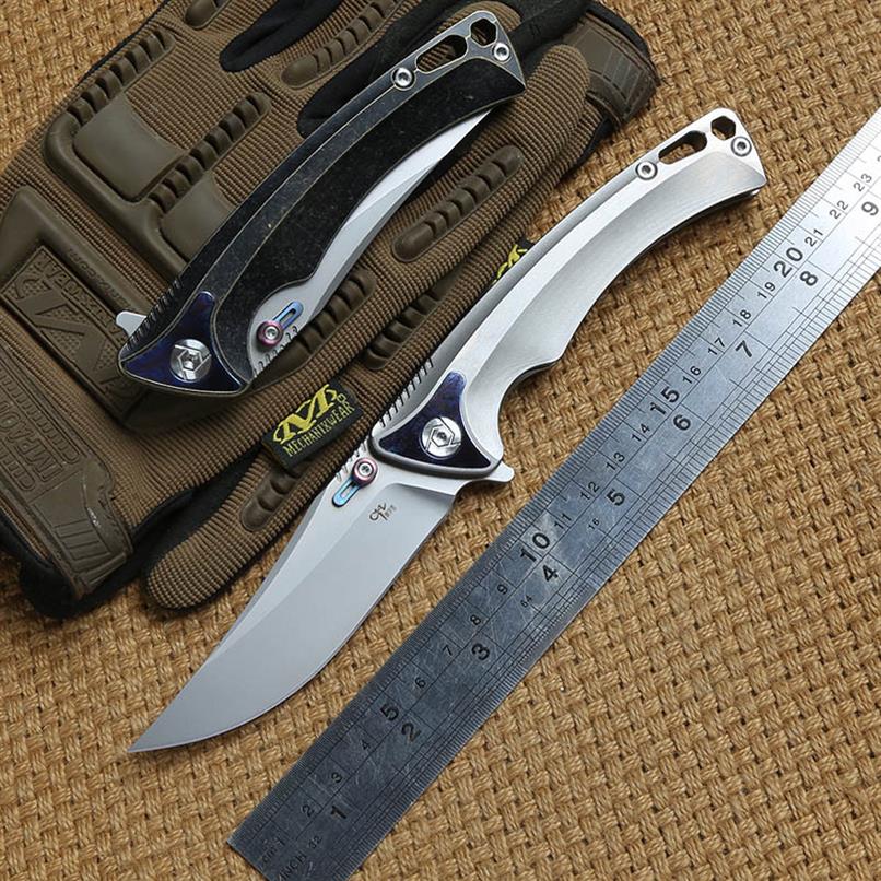 

CH original EMPEROR Flipper folding knife S35VN Blade ball bearings Titanium handle camping pocket outdoor knives EDC tools2123