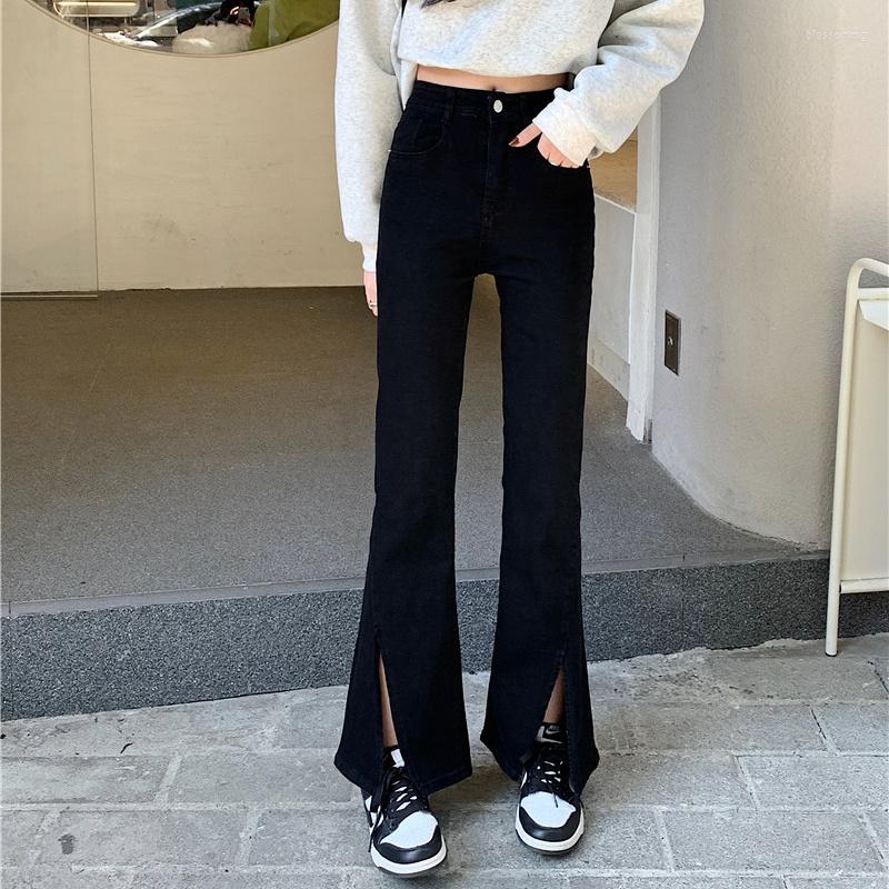 

Women' Jeans 2023 Fashion High Waisted Fork Woman Casual Streetwear Lim-Fit Denim Skinny Trousers Female Girls Vintage B, Black