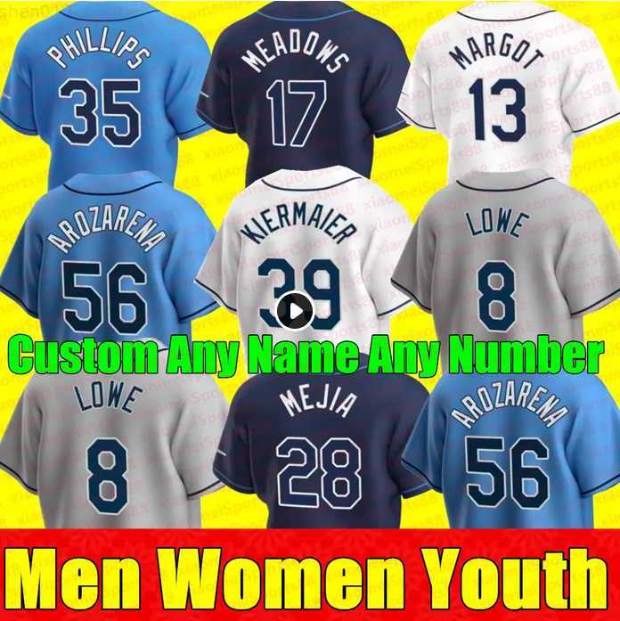 

Rays Men Women Youth Tampa Bay Baseball Jersey 56 Randy Arozarena 5 Wander Franco 17 Isaac Paredes 22 Jose Siri 13 Manuel Margot 55 Luke Raley 2 Yandy Diaz, Colour