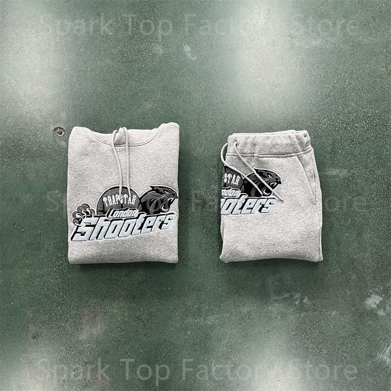 

23SS Hot Selling Trapstar Tracksuit Jogging Pants Shooters Hooded -BLACK-SKYBLUE 1 1 Top Quality Embroidered Hoodie EU Sizes XS-, 5 set