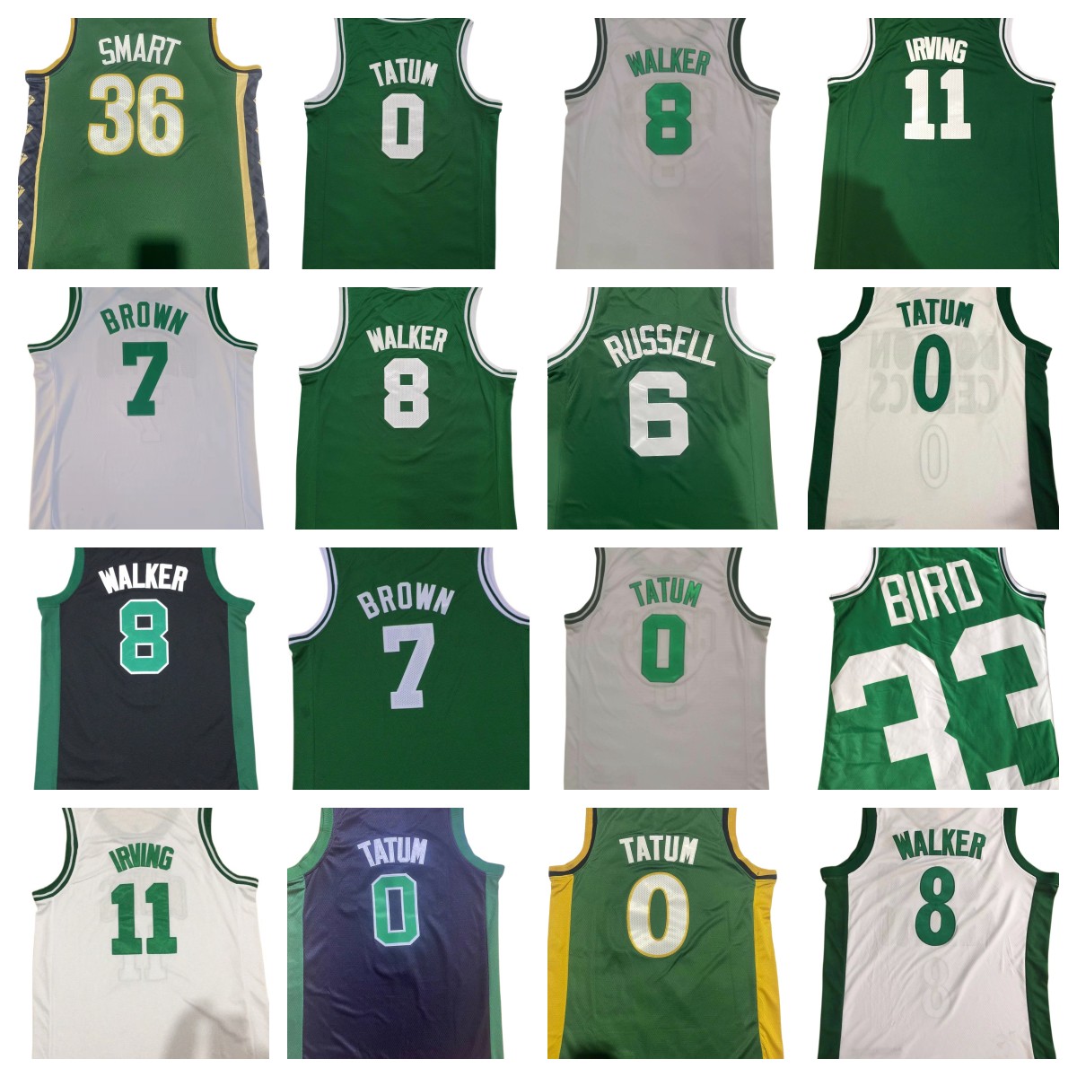 

Jayson Tatum Jaylen Brown Basketball Jerseys Marcus Smart Kevin Garnett Paul Pierce Ray Allen White 2023 City Shirt Green Edition Jersey, As pic