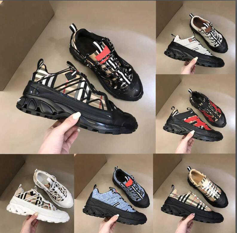 

Designer burbrerys Sneakers Print Check Shoes Vintage Striped Trainers Arthur Sneaker Outdoor Platform Shoe, 11