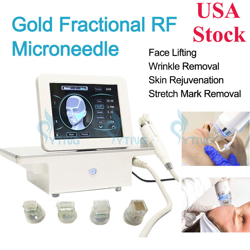 

New 4 Tips Fractional RF Microneedling RF Machine Microneedle Anti Wrinkle Acne Scar Removal Radio Frequency Beauty Equipment