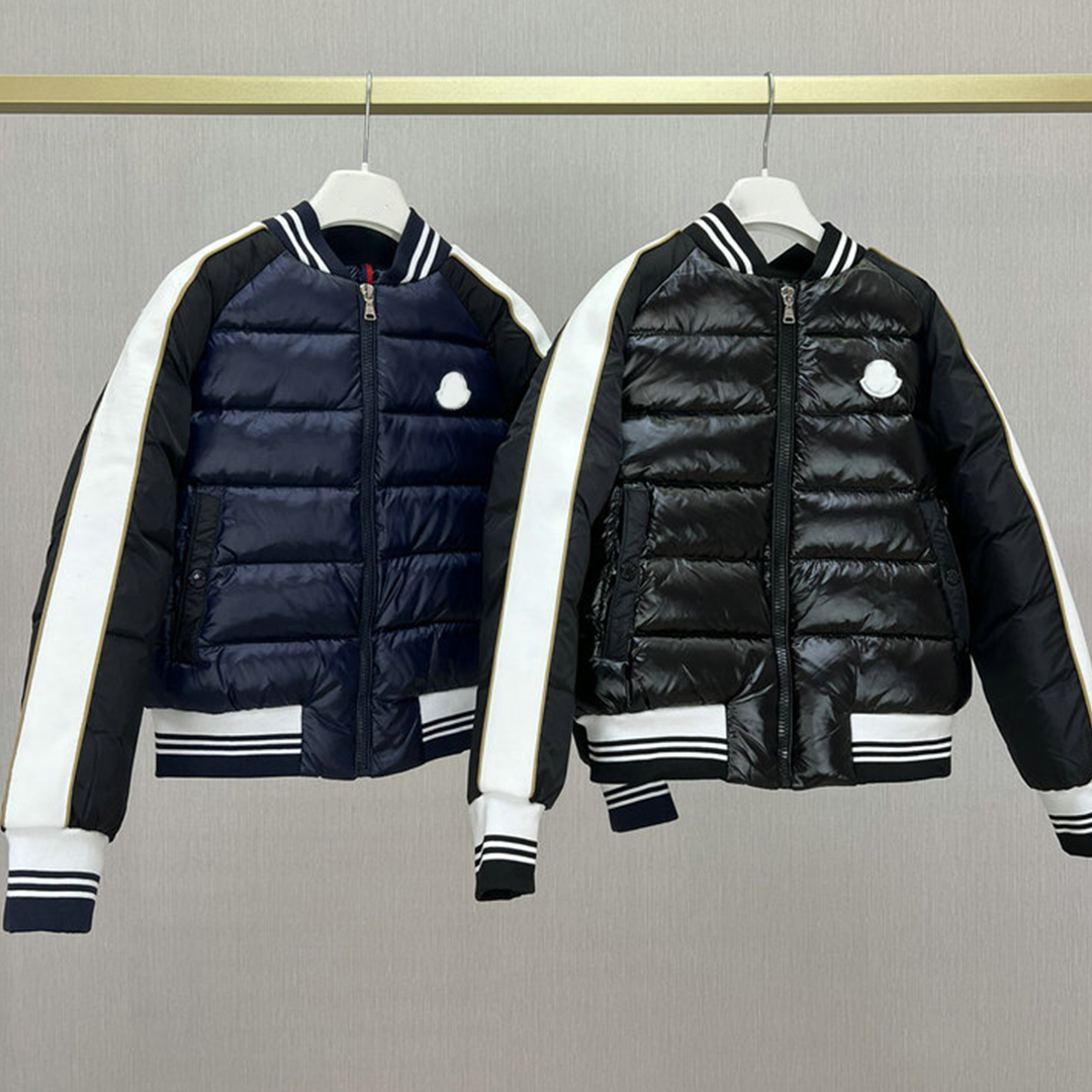 Boys&#039; Winter Baseball Down Boy Fashion Stand Neck Puffer Jacket Thickened Warm Outdoor Sports Coat Children&#039;s Clothing Top-image-959317714