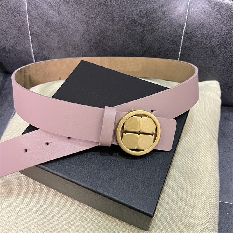 

Designer Brand Women Belt Copper Geometric Smooth Buckle Men Fashion Waistband Width 3.8cm Five Colors Cintura Ceintures Without Box, As pics