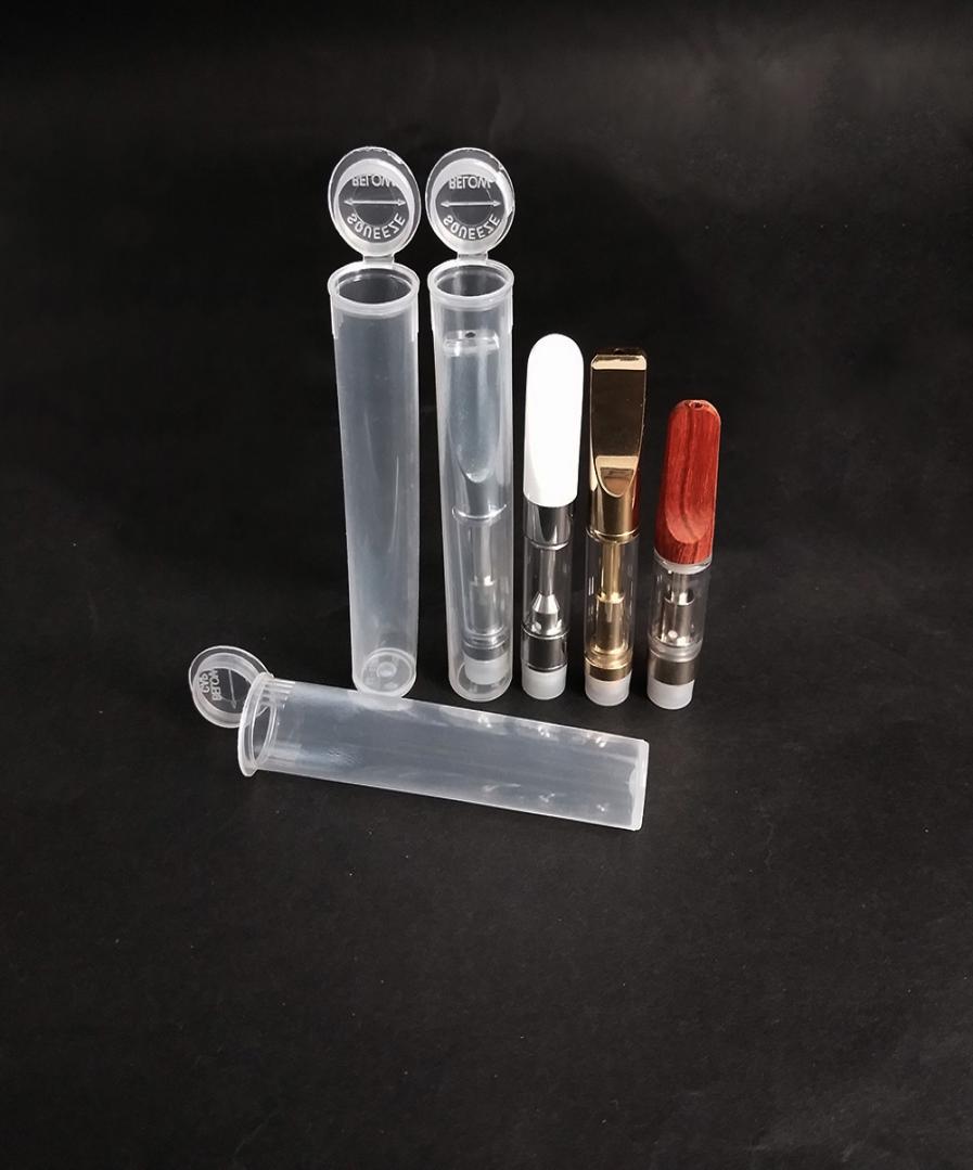

Clear Childproof Cartridges Packaging Tubes 05ml 1ml Plastic Tube For Thick Oil Cartridge Packaging Vape Pen Empty PP Tube 5002161