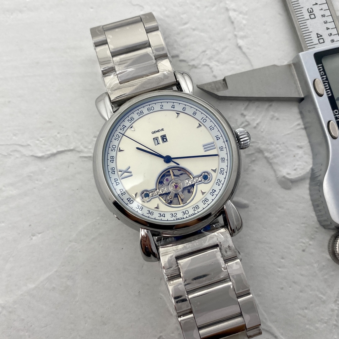 

brand designer mens watches Fashion mechanical automatic luxury patekity watch Leather strap Diamond daydate Moon Phase movement wristwatches, 10