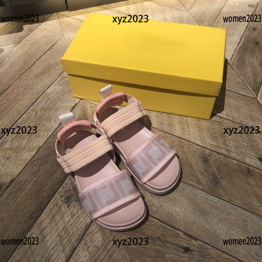

Summer Fresh Pink kids shoes designer baby Sandals girl Slippers Contrast design Cost Price Box Packaging Children's Size 26-35, #1