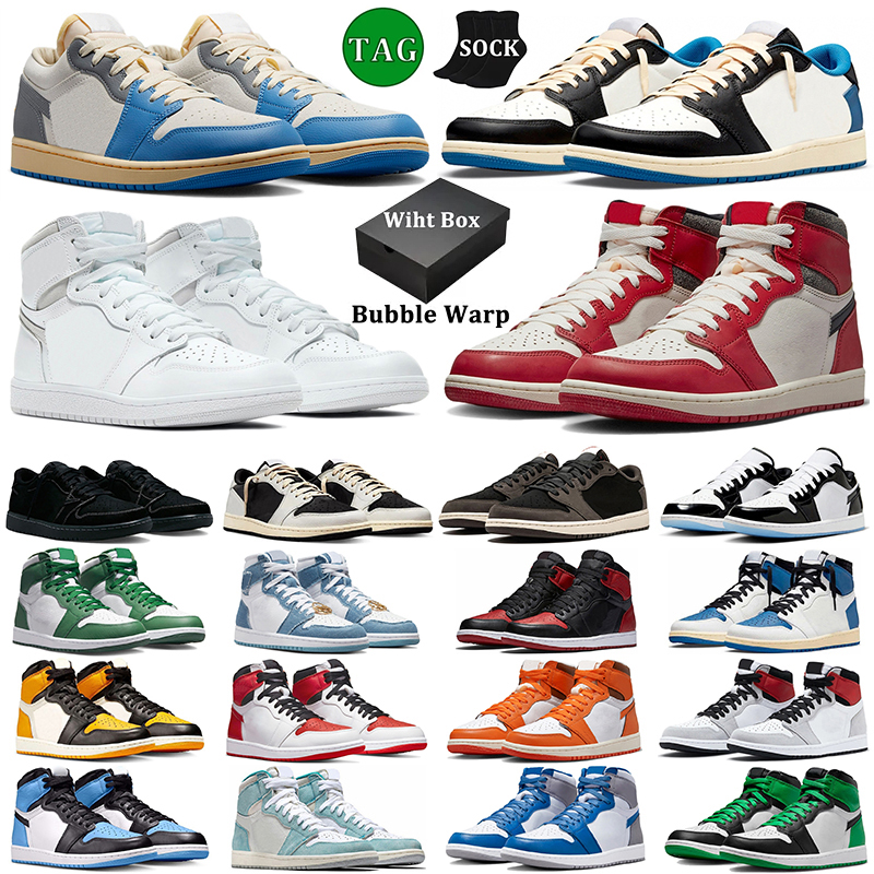 

With Box jumpman 1 1s basketball shoes Black Phantom Lost And Found Reverse Mocha Fragment Neutral Grey Green Patent mens trainers women outdoor sports sneakers, 10