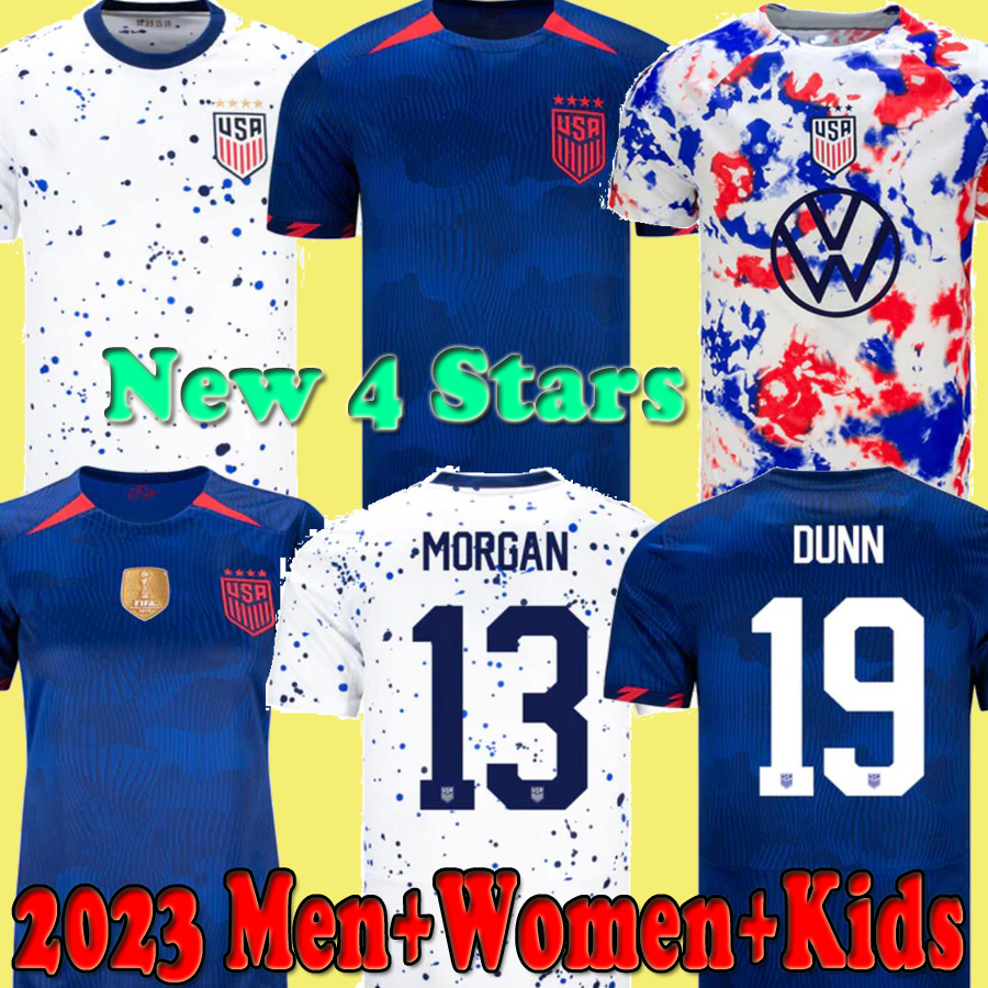 

2023 PULISIC 4 Stars uSAS Soccer Jersey MCKENNIE Reyna AARONSON 2023 MORGAN America Football Football Shirts 22 23 United States Adams Camisetas Dest men KIDS Women, Women 2023 away 1 patch