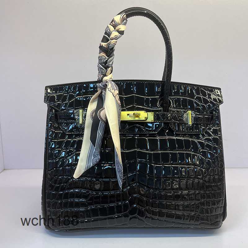 

Fashion Alligator Birkins Large Bag Women Burkin Designer Colors Crocodile Fashion Capacity Lady Collection Handbag Bags 2023 Gxck, Black6
