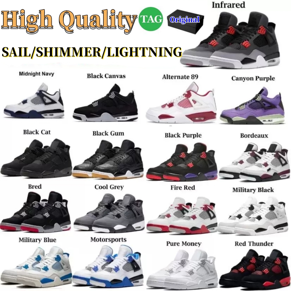 

New Arrival Jumpman Basketball Shoes 4 4s IV Designer For Mens Womens Peach Military Black Royal Oklahoma Sooners Sports Sneakers Trainers Size 12 Eur 36-47 With Box, 23