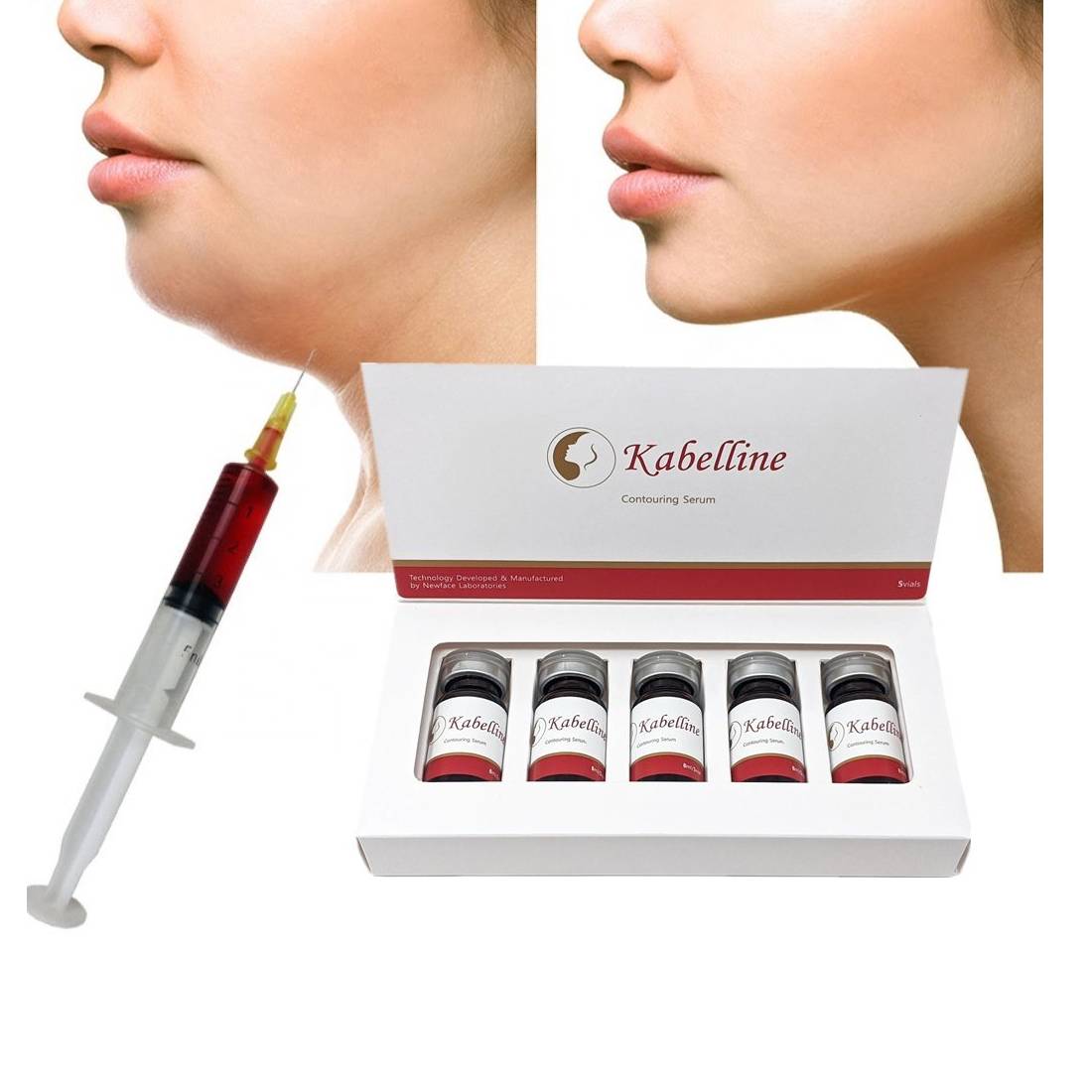 

Brand Ka bellines Kybellas Contouring Serum 8ml x 5vials for Face and Body Slimming