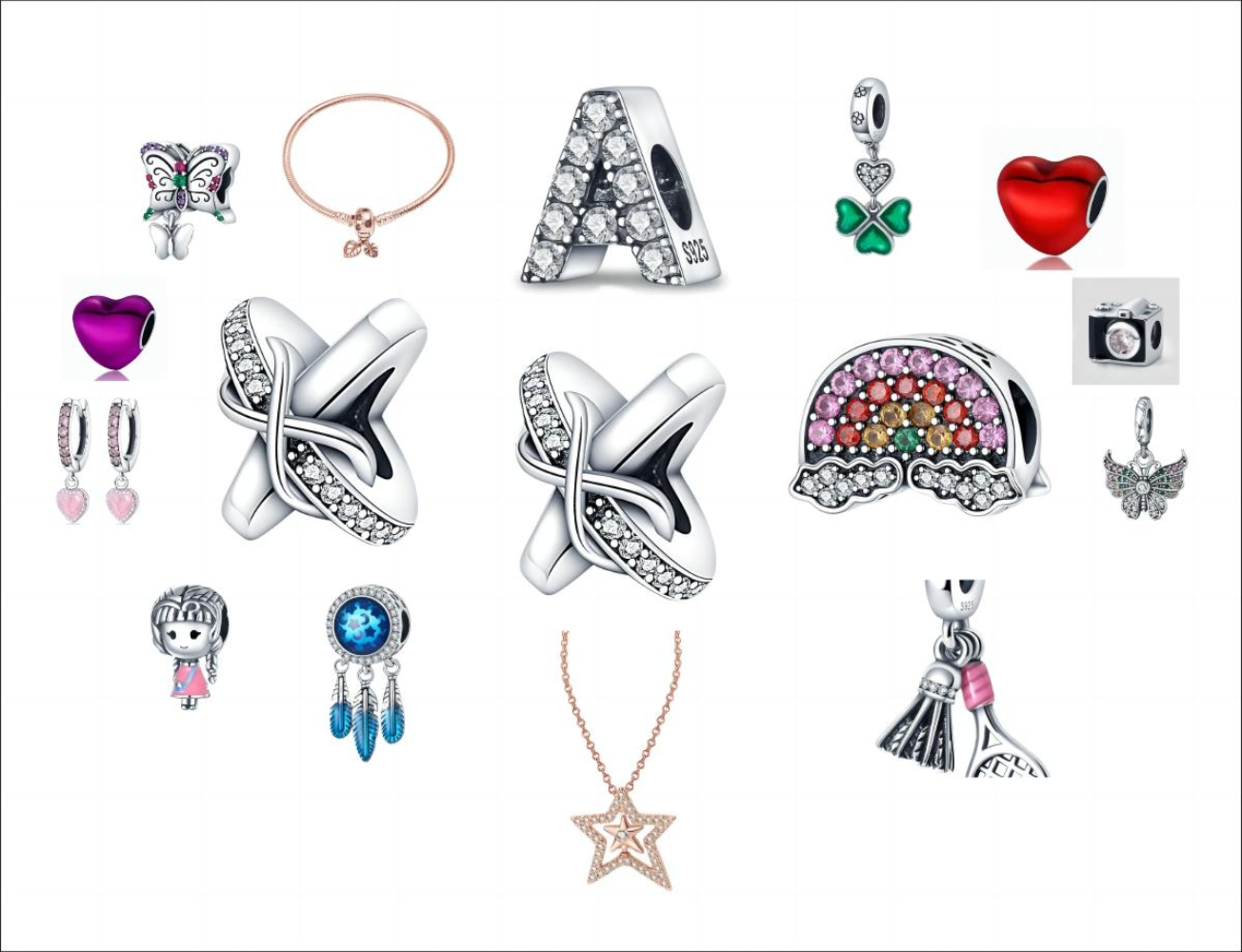 925 Sterling Silver New Fashion Charm For Women Charms Beads, Love, Letters, Little Girl, Nostalgic Camera, Compatible Pandora Bracelet, Beads