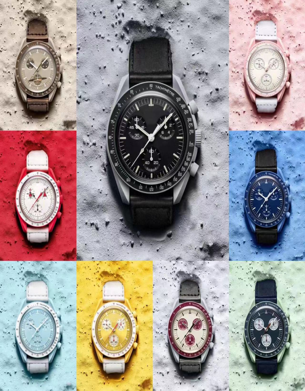 

Mens Watches Bioceramic Planet Moon Full Function Quarz Chronograph designer Watch Mission To Mercury 40mm Luxury Watch Limited Edition Wristwatches, Color 5
