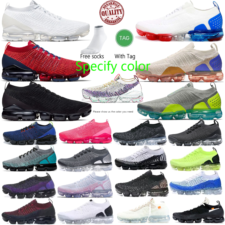 

2023 knitted running shoes fly knit mens 2.0 3.0 5.0 maxs safari CNY black orange Iron grey pink red usa cream blue oreo night purple volt women trainers designer sneakers, A-b025