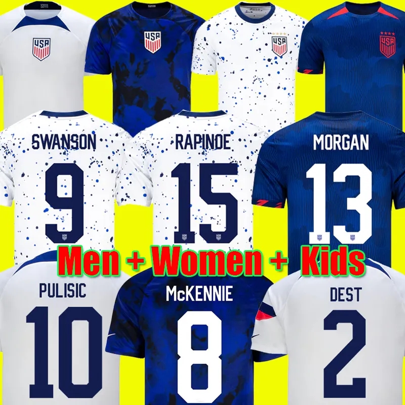 

2023 PULISIC MCKENNIE Soccer Jerseys ERTZ ALTIDORE PRESS WOOD MORGAN LLOYD 23 24 America Football Shirt United States Camisetas USAs USMNT LLETGET MEN Kids Uniform, 23 24 home adult