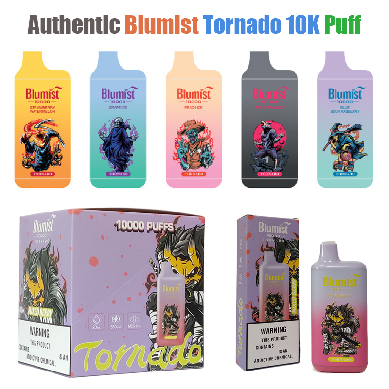 

Blumist Tornado 10K Puffs Disposable E-cigarettes 20ml vaper desechable 650mah disposables vapes Puffs 10000 Electronic Cigarettes Box Authentic