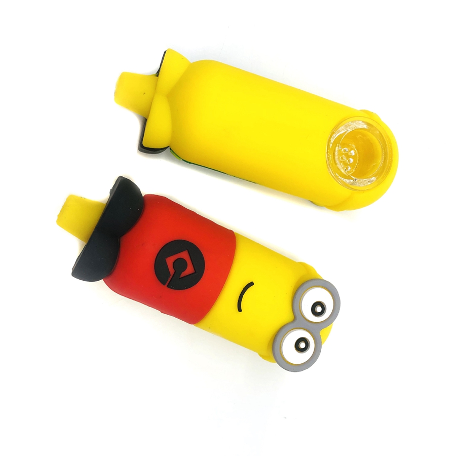 

DHL Silicone Pipe Smoking Accessories Glass pipes Funny Minions Smoke Heady tobacco Hand pyrex