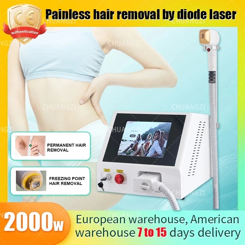 

Laser Machine Newest The latest 2000W laser 3 wavelength ice platinum hair removal 755nm 808nm 1064nm laser diode hair removal