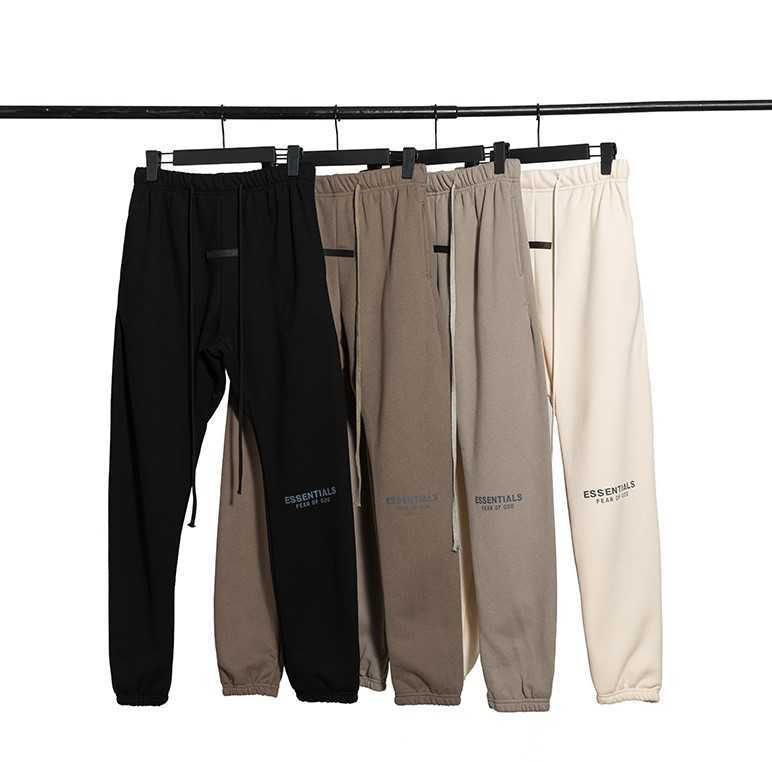 

FOG DOUBLE TRACK ESS HIGH STREET LOOSE PLUNGED THICK PANTS FOG MEN'S PANTS graffiti couple leisure Leggings sports pants, Brown6